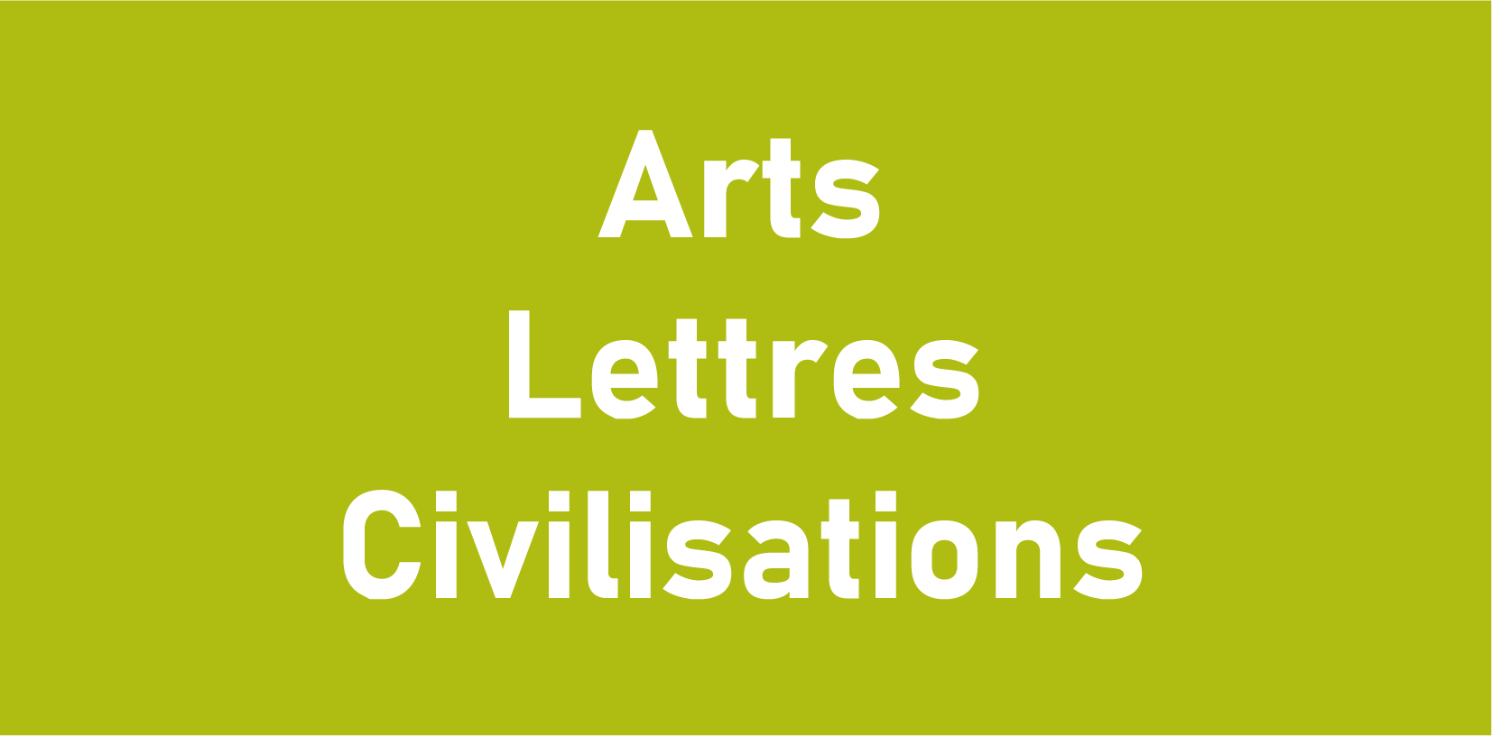 Arts lettres civilisations