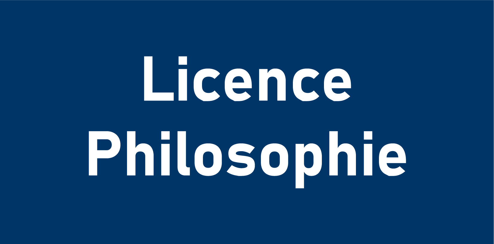 Licence philosophie