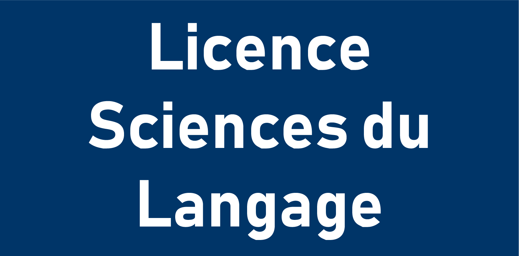 Licence Sciences du Langage