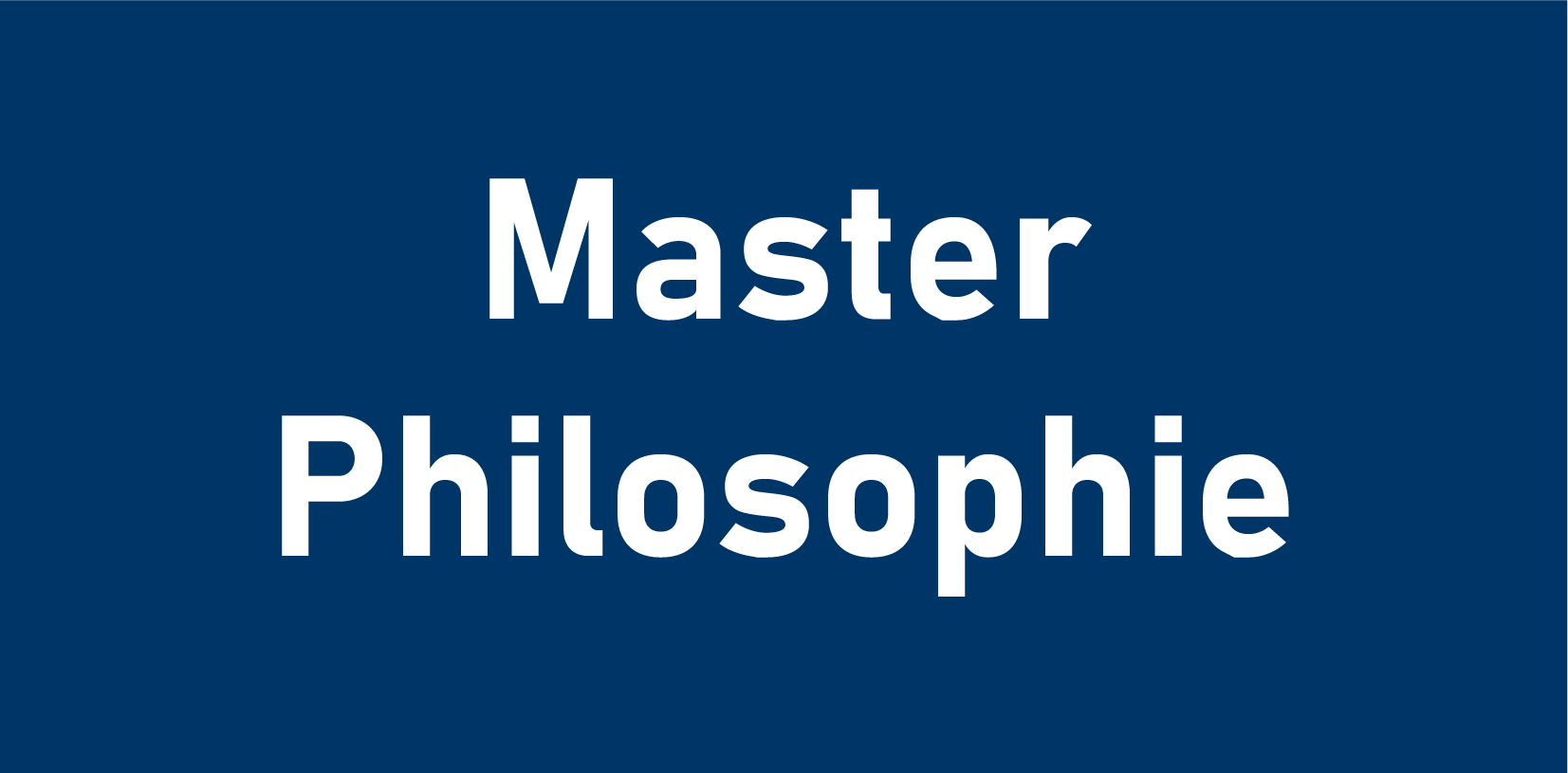 Master Philosophie