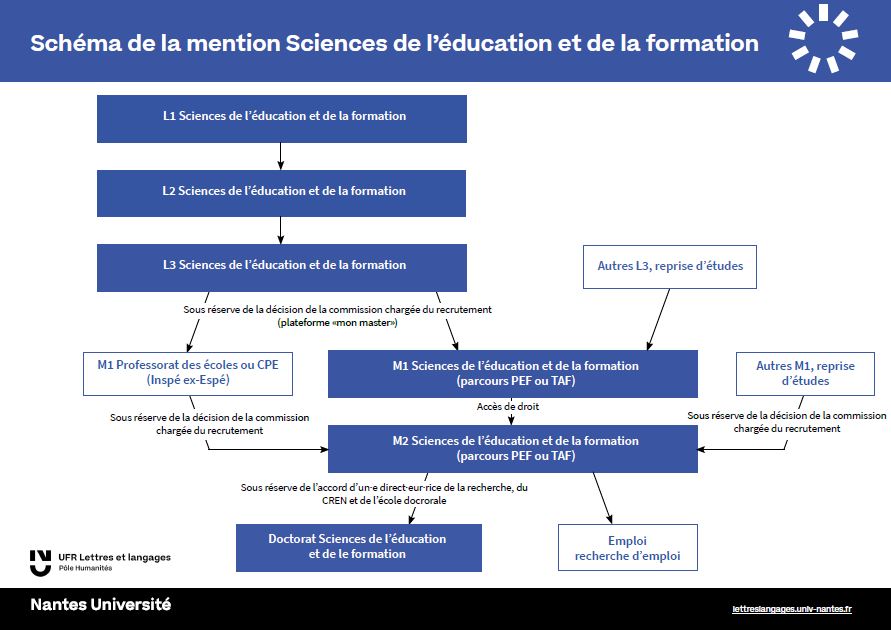 schéma département sciences de l'éducation et de la formation