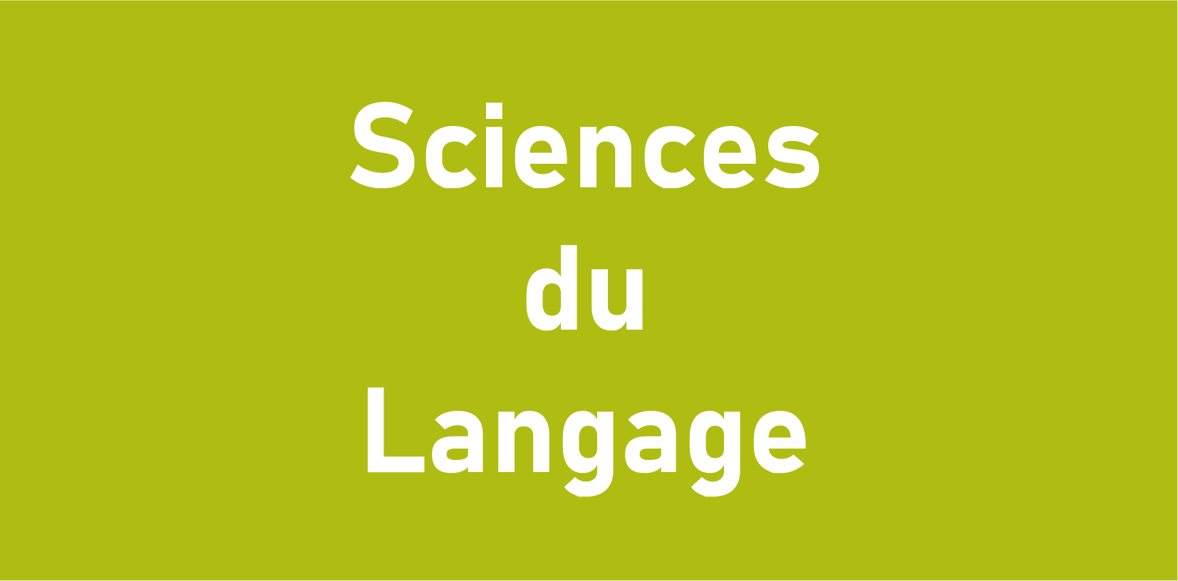 Sciences du langage